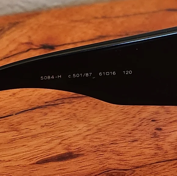 Authentic Chanel Black Wrap Sunglasses with Mother of Pearl CC detail at temples - Picture 5 of 14